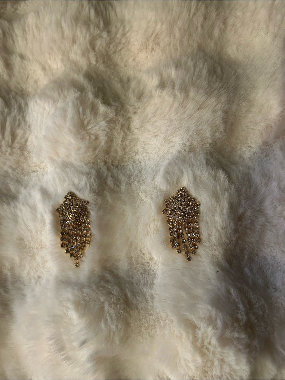Gold Crystal Fringe Drop Earrings - Elegant Women Jewelry
